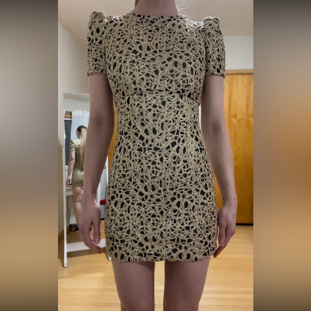 Gold & Black Marciano Party Dress